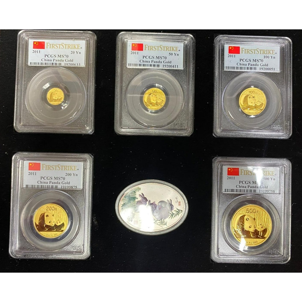 2011 China Gold Prestige Panda First Strike Set 1.90 Oz PCGS MS70 First Strike