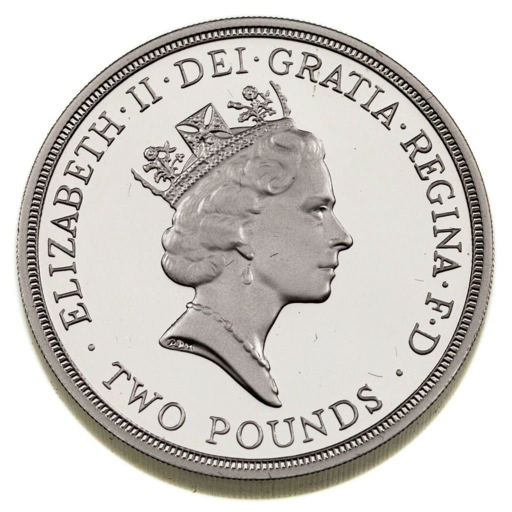 1995 Great Britain 1£ & 2£ Coins in Silver Proof or Piedfort Coin Lot of 3