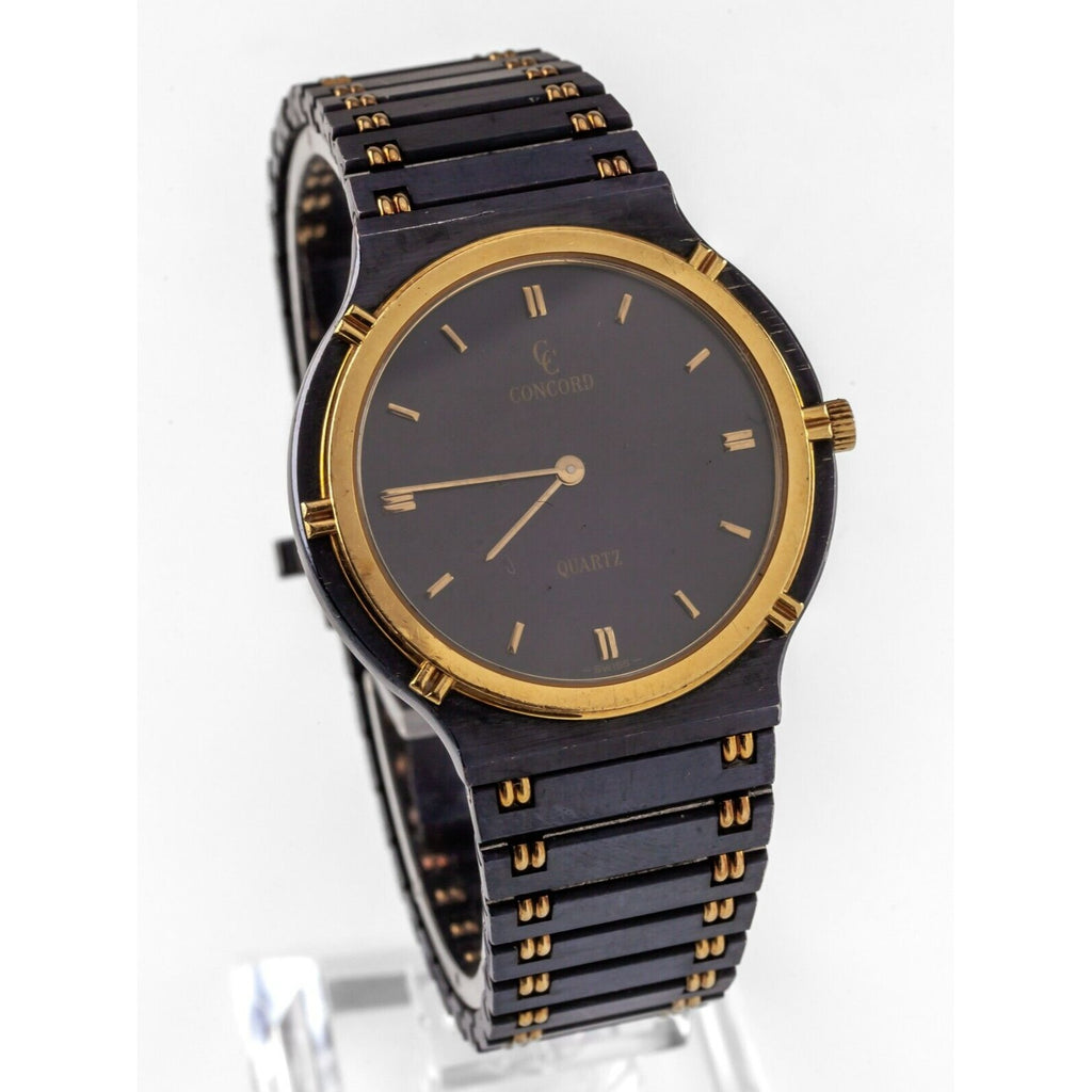 Concord La Costa Quartz Women's Watch Black Stainless Steel and Gold