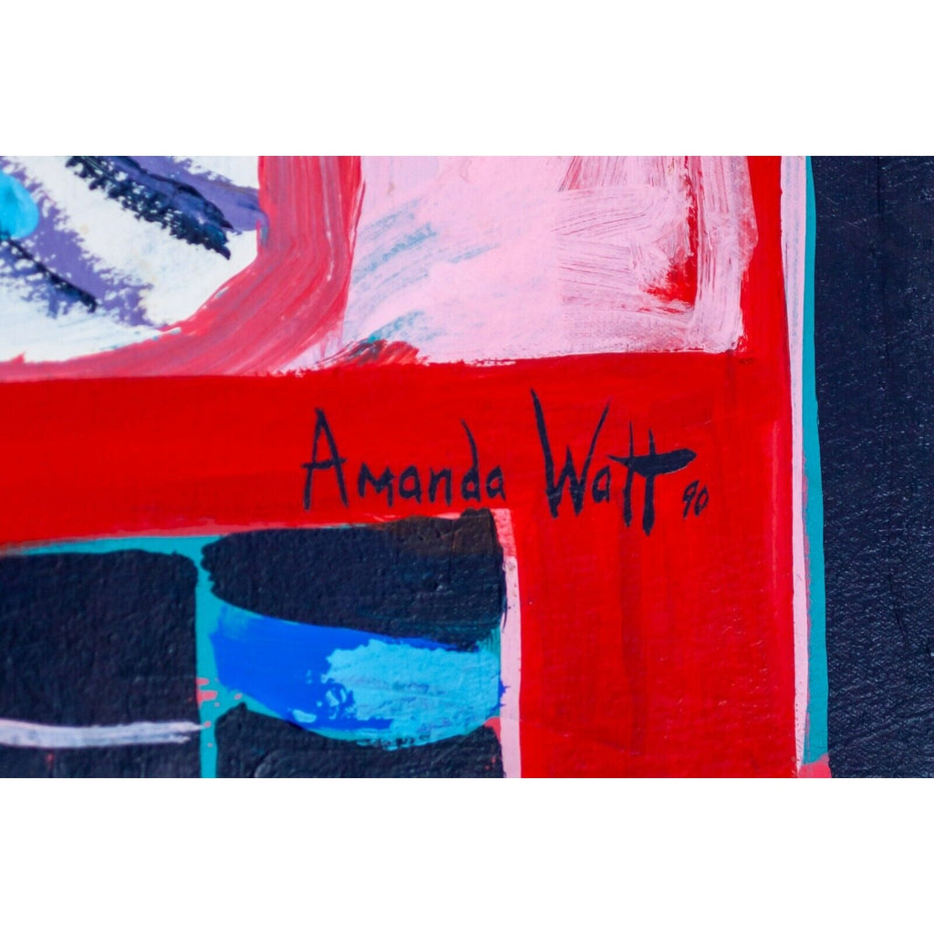 Untitled Nude & Still Life Acrylic on Canvas by Amanda Watt 1990 Large Size