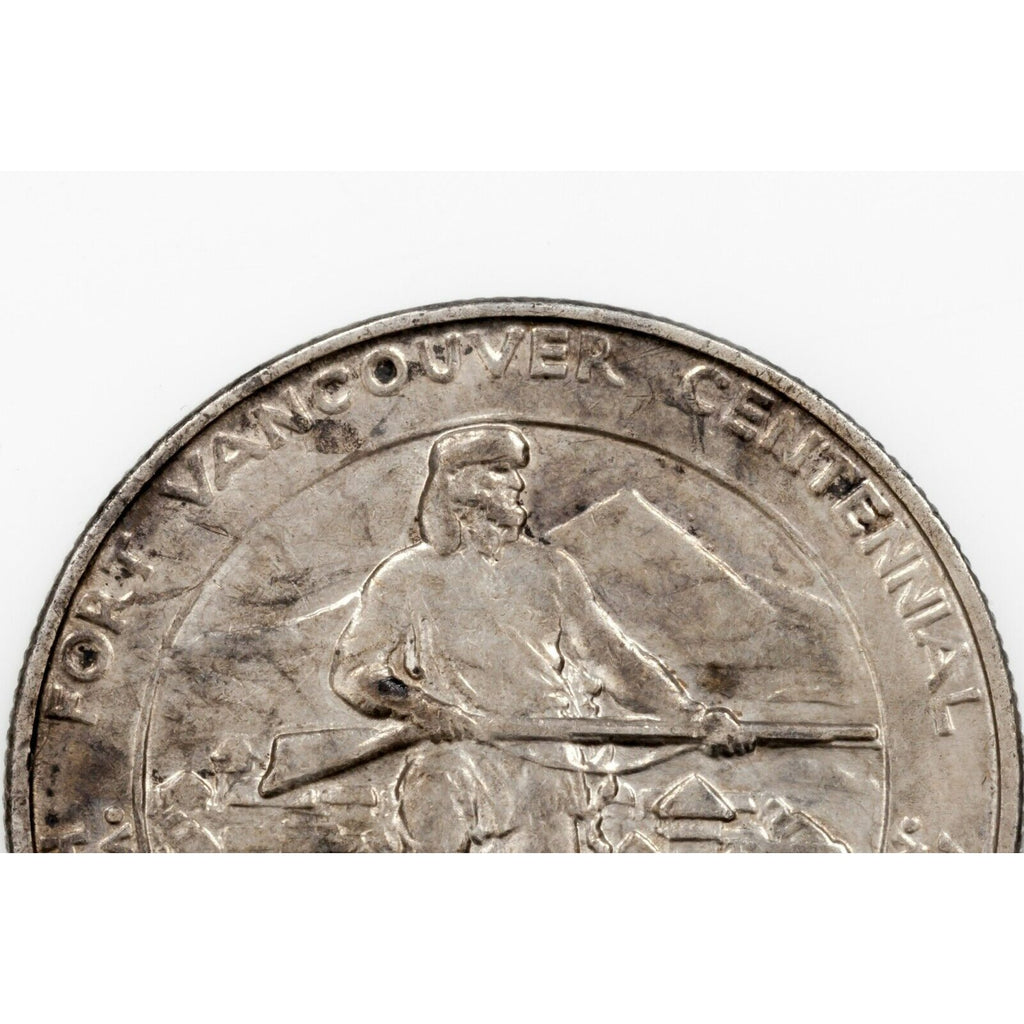 1925 50C Vancouver Commemorative Half Dollar in AU Condition, Nice Luster