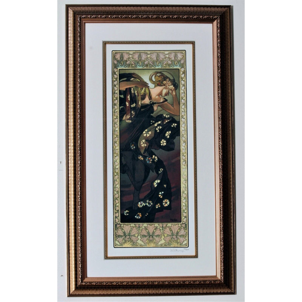 The Evening Star (1902) Giclée on Paper Alphonse Mucha Signed LE 42/475 Framed