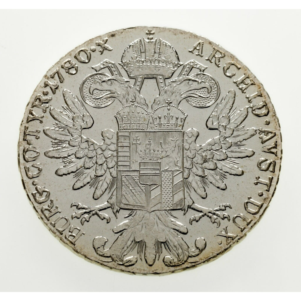 1780 Austria Maria Theresa Silver Thaler Coin (Restrike) Brilliant Uncirculated