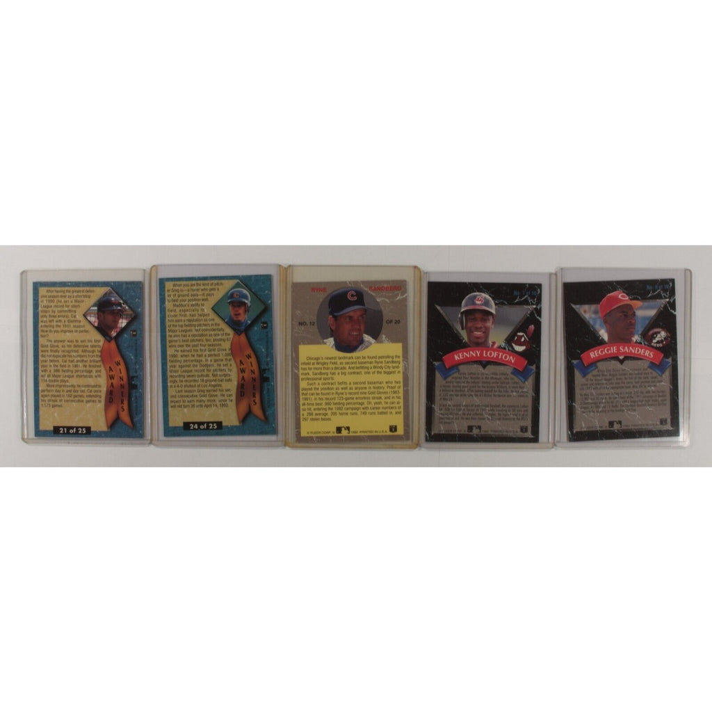 Lot Of 15 Ungraded Collectible 1984 - 1992 Fleer + Donruss MLB Baseball Cards