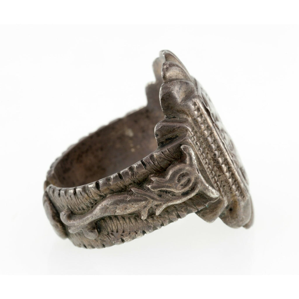 Vintage Mexican Biker Ring with Trojan Head Circa 1940's Size 12
