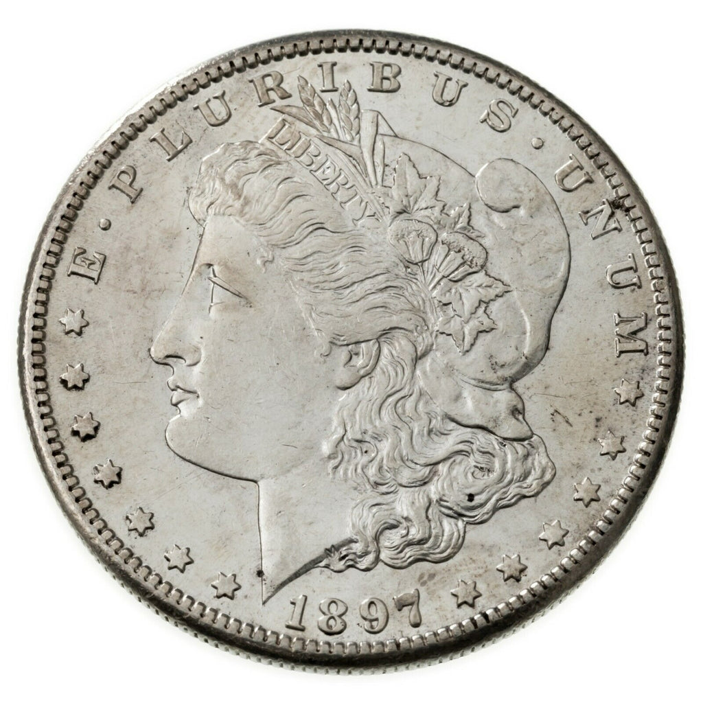 1897-S $1 Silver Morgan Dollar Choice BU, Excellent Eye Appeal Full Mint Luster