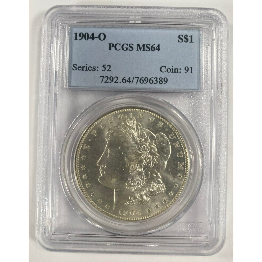 1904-O $1 Silver Morgan Dollar Graded by PCGS as MS-64! Gorgeous Coin