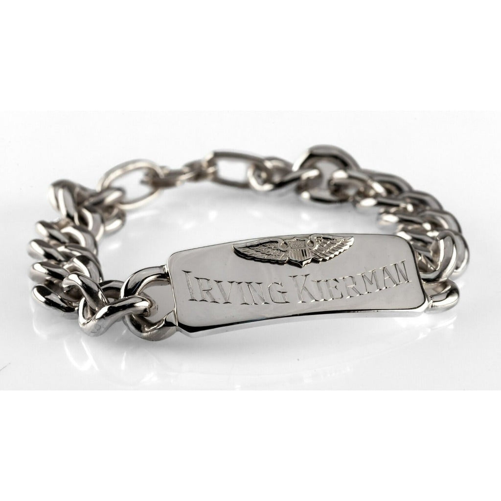 Sterling Silver WWII Air Force ID Bracelet Gorgeous!