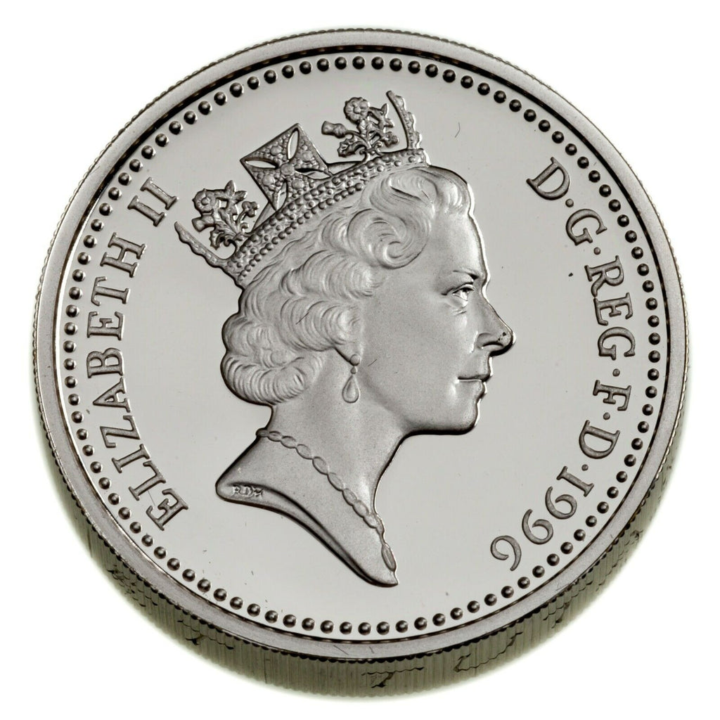 1996 Great Britain 1£, 2£ & Crown Coins in Silver Proof & Piedfort Coin Lot of 3
