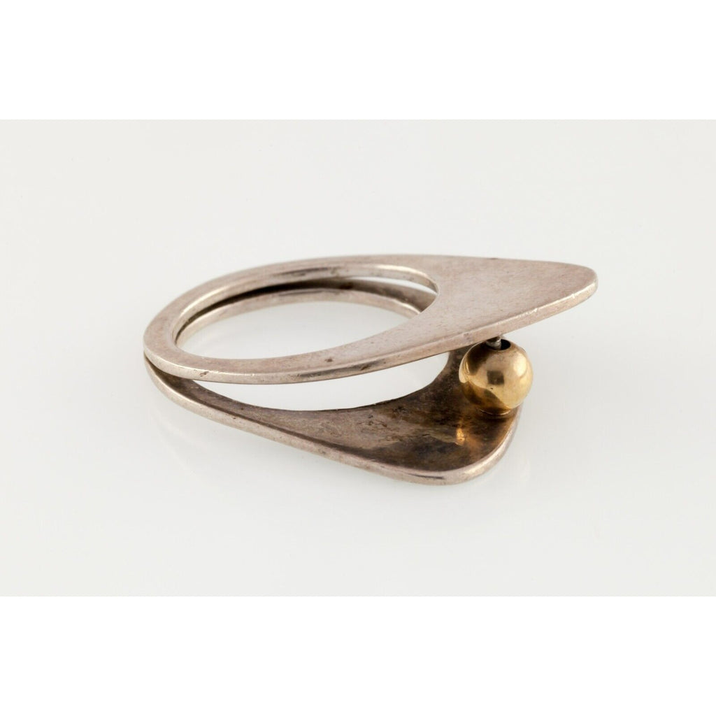 Geometric Split Shank Sterling Ring, Size 6.75