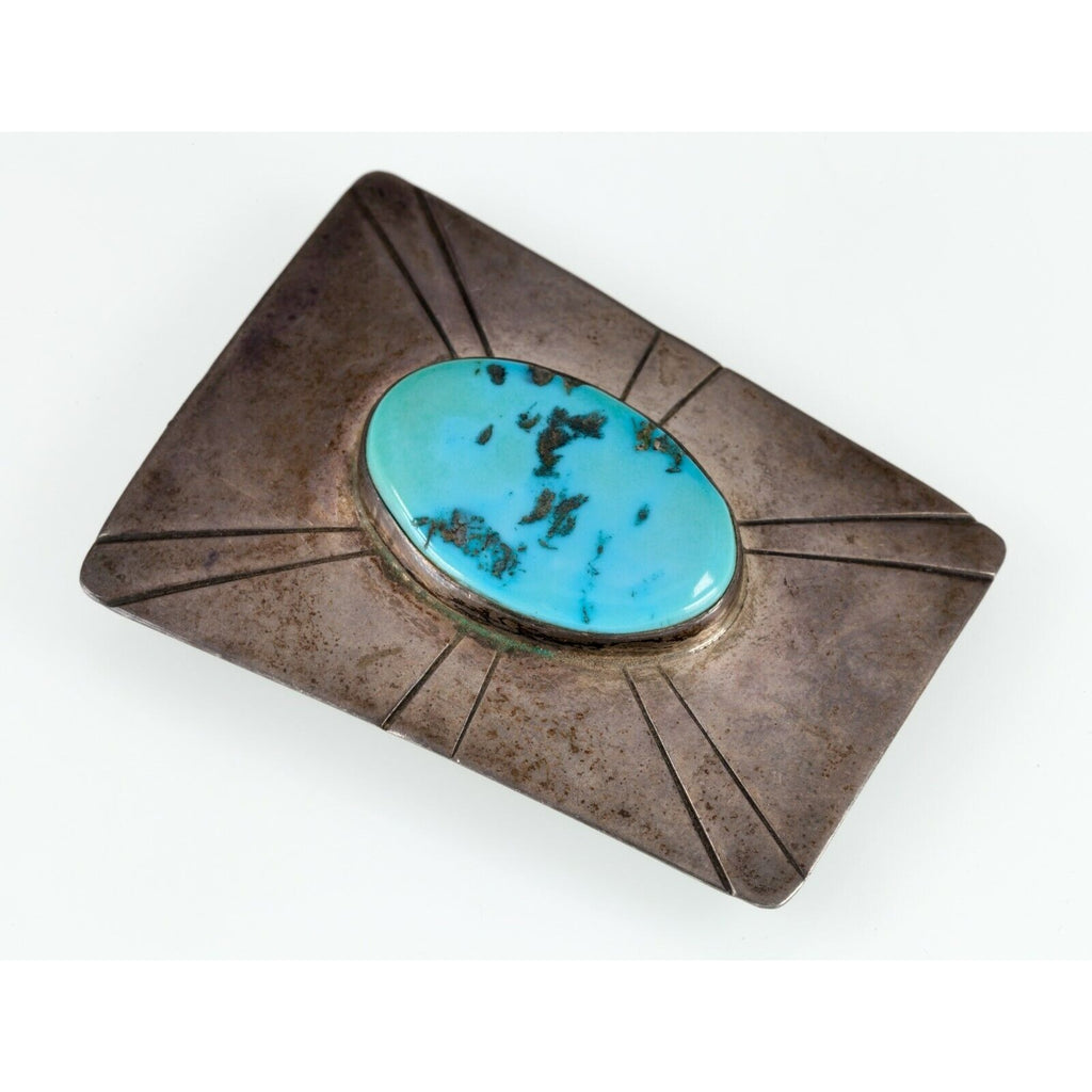 Vintage R.A. Begay Sterling Silver & Turquoise Bolo Tie 20g.