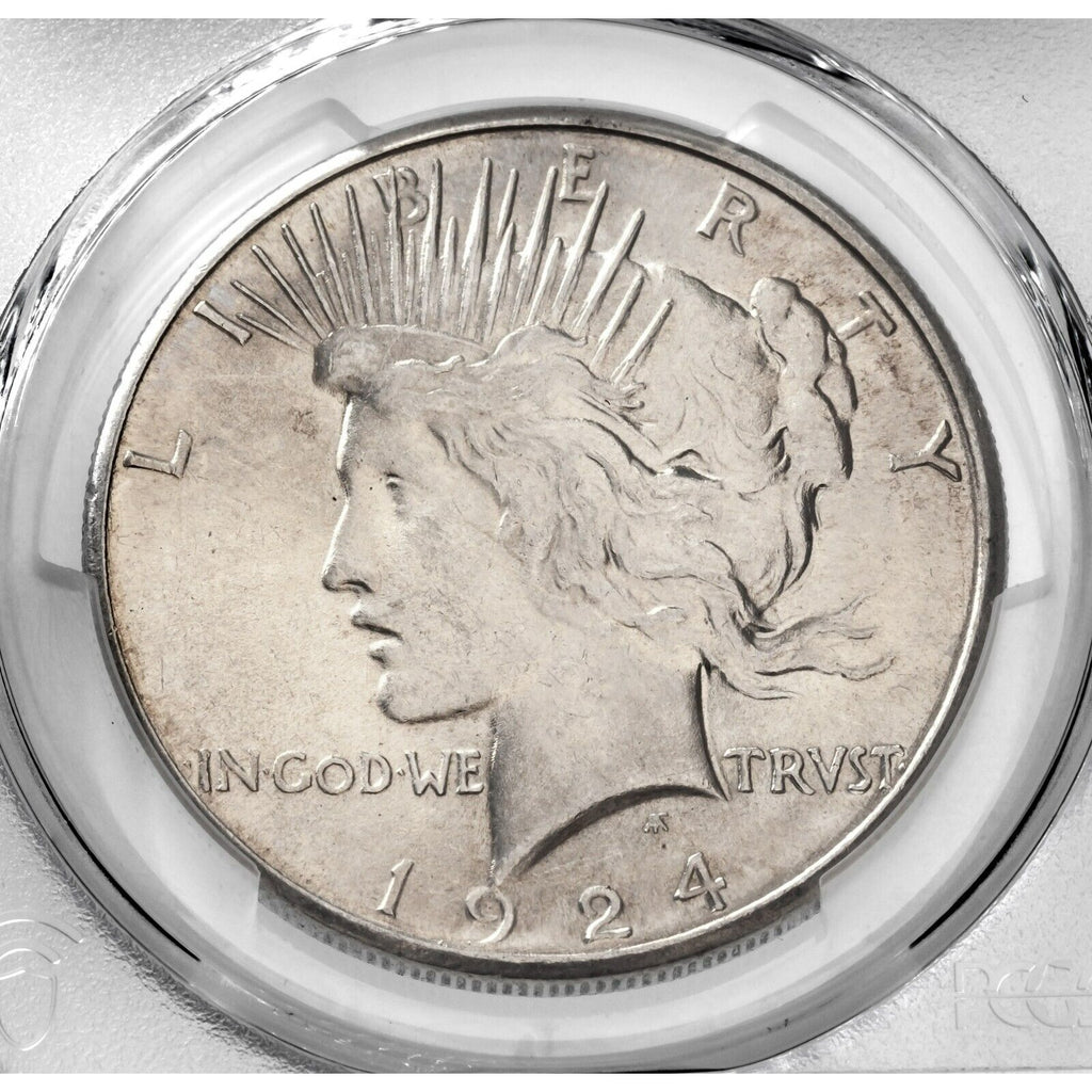 1924-S $1 Peace Dollar Graded By PCGS As AU58 Gorgeous Coin!