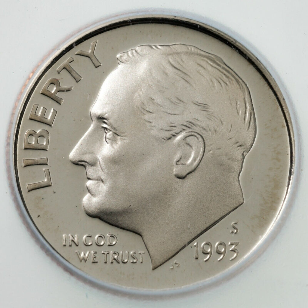 1993-C 10C Roosevelt Dime Clad Proof Graded by ICG as PR70 DCAM