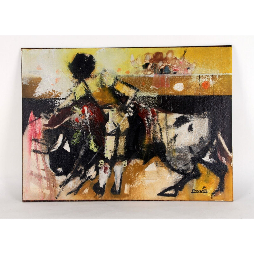 UNTITLED MATADOR BY BONAS OIL ON BOARD 30" x 22" UNFRAMED