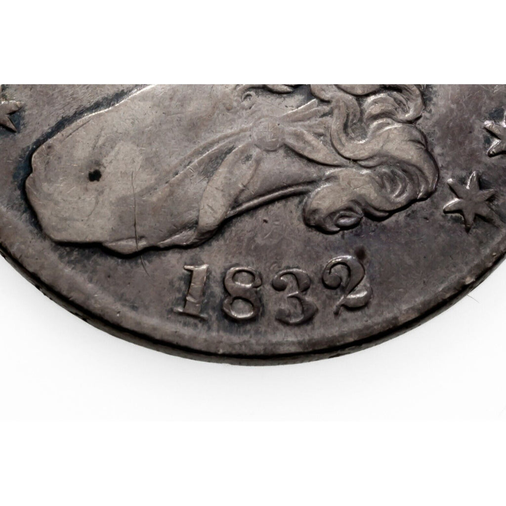 1832 50C Bust Half Dollar in Very Fine VF Condition, Gray Color, Nice Detail