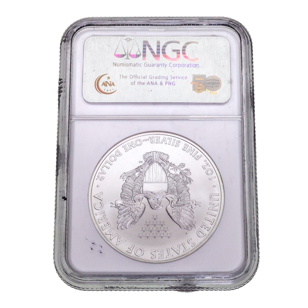 2008 Silver $1 American Eagle Graded by NGC as Gem Uncirculated Early Releases