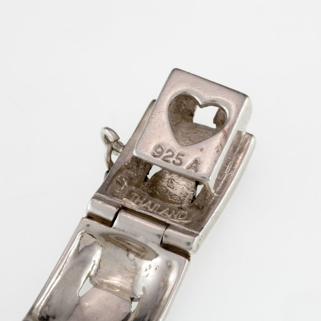 Beautiful Sterling Silver Marcasite  Bracelet, 7.25" 32.7g