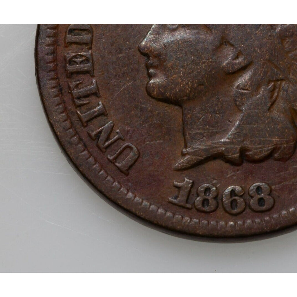 1863 1C Indian Cent in Good Condition, Brown Color, Full Strong Rims!