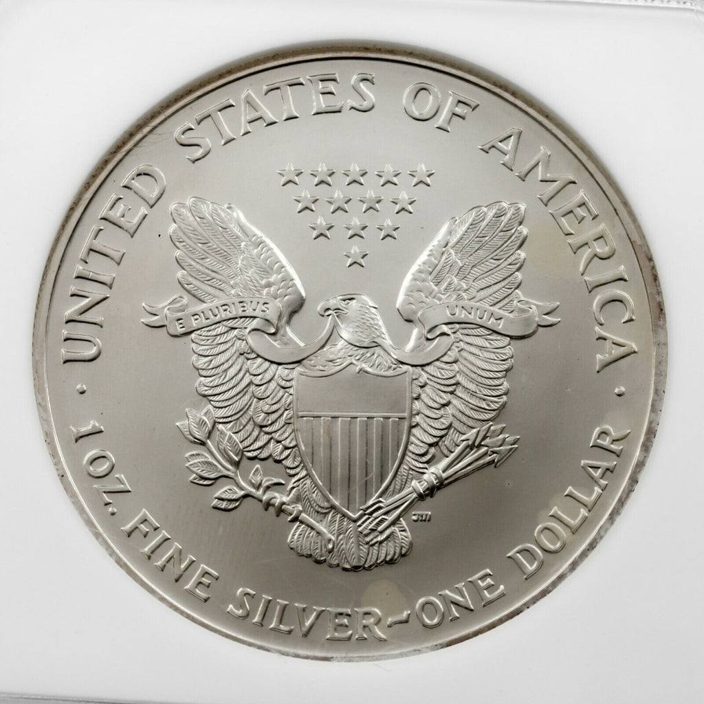 2002 $1 Silver American Eagle Graded by NGC as MS-69