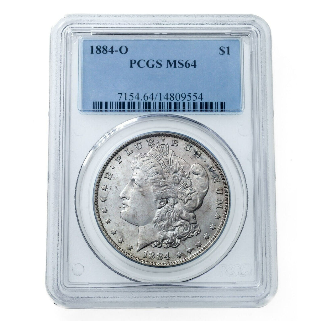 1884-O $1 Silver Morgan Dollar Graded by PCGS as MS-64! Gorgeous