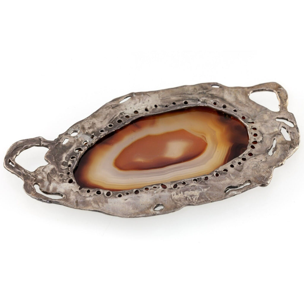 Ruth Shapiro Sterling Silver Agate Slab Pendant 1997 49.1 grams