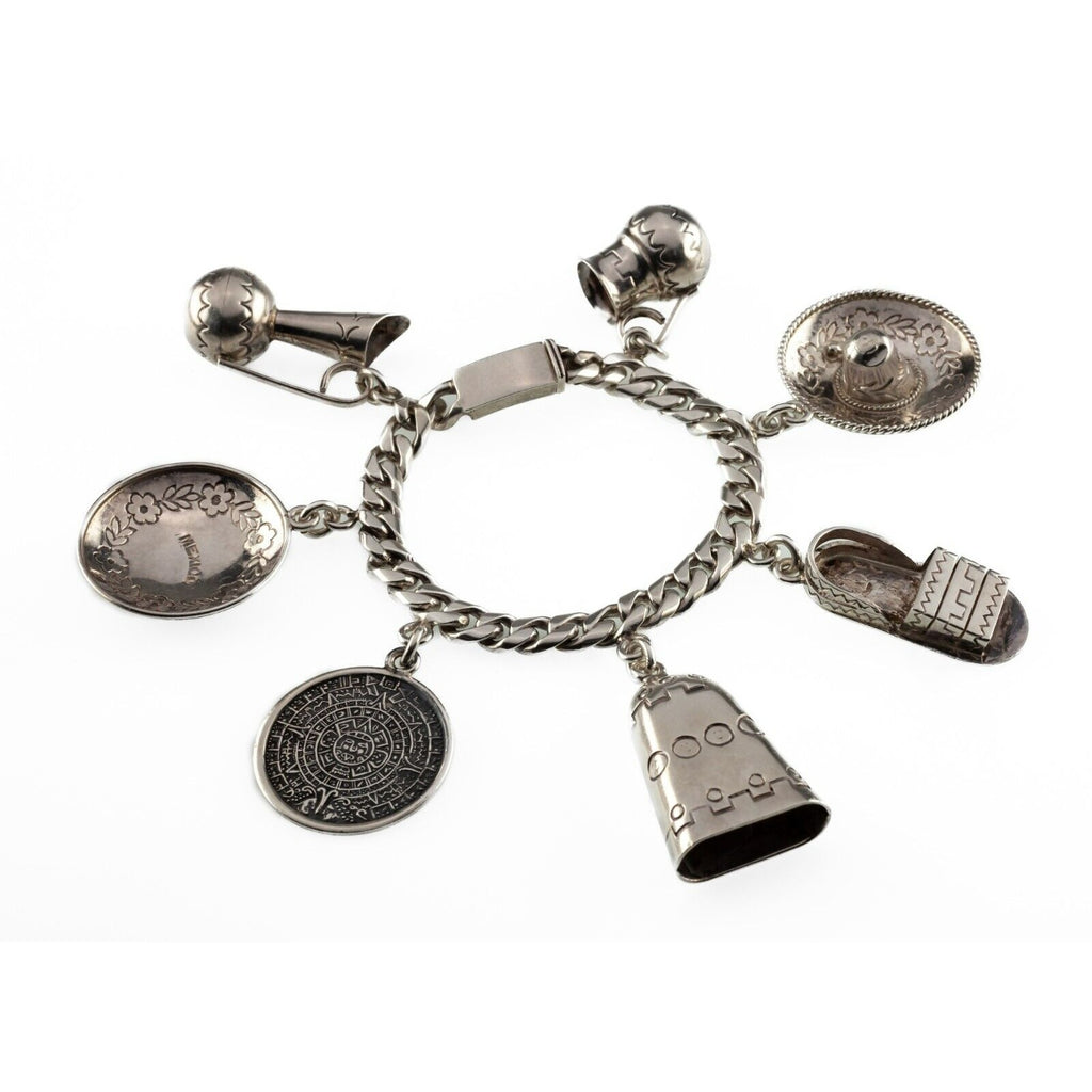 Vintage Rosi Begudem Sterling Silver Large Charm Bracelet 73.9gr