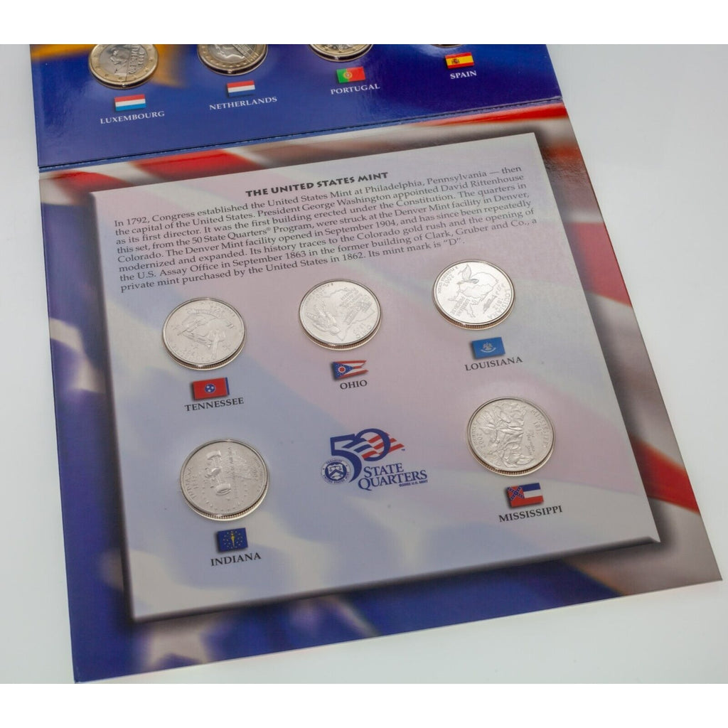 Lot of 2 US Quarter & Euro Collection In Original US Mint Packaging