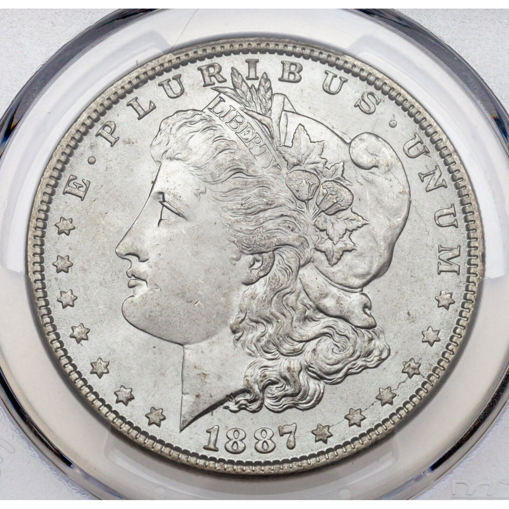 1887 $1 Silver Morgan Dollar Graded by PCGS as MS-64! Beautiful Color!