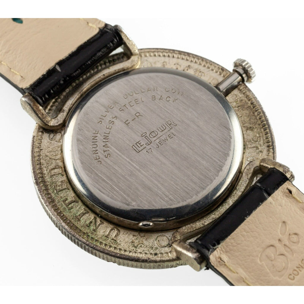 Le Jour Men's 1921 Morgan Dollar Hand-Winding Watch w/ Leather Band