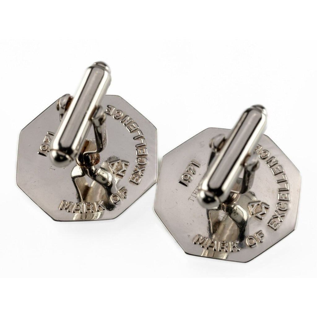 Tiffany & Co. Sterling Silver 1971 "Mark of Excellence" Cufflinks Gorgeous!
