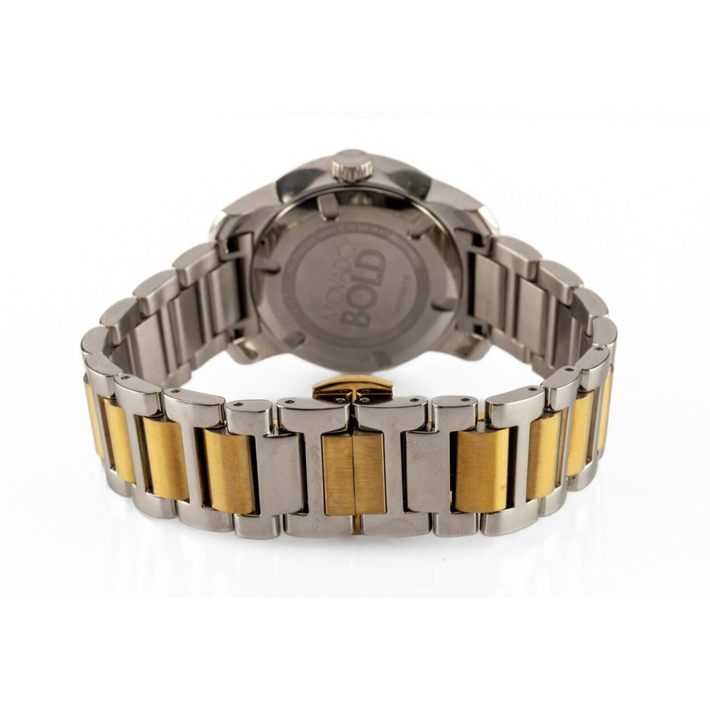 Movado Bold Two-Tone Stainless Steel Crystal Dial Quartz Watch MB.01.3.14.6125