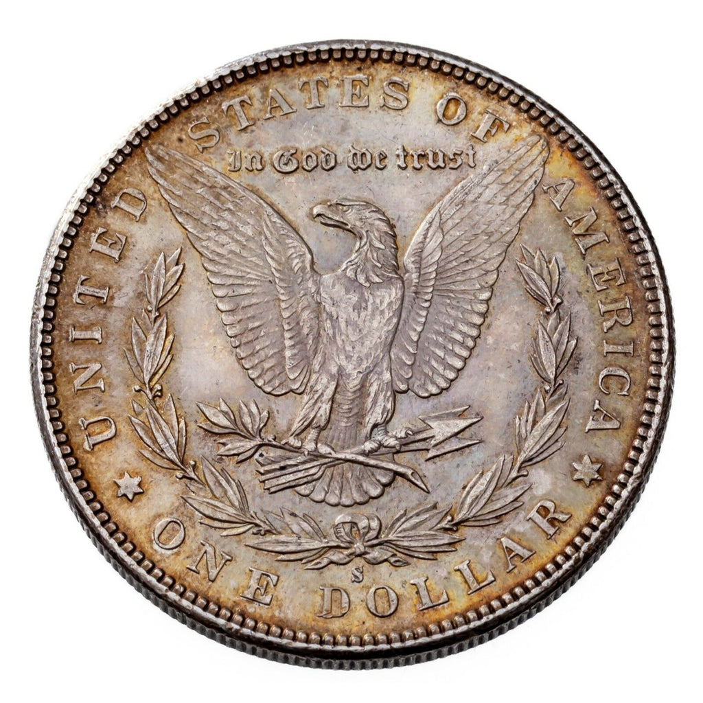 1891-S $1 Silver Morgan Dollar in AU+ Condition, Excellent Eye Appeal, Toned