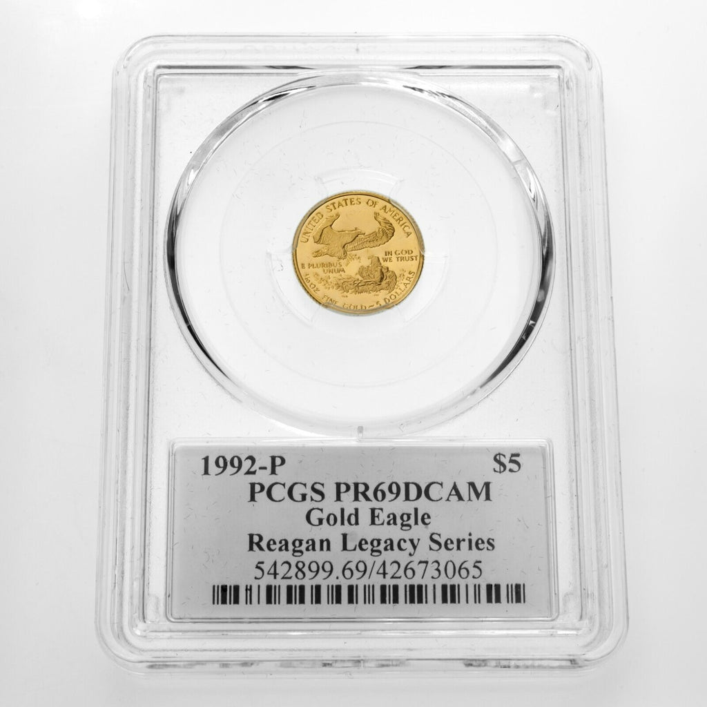 1992-P Gold American Eagle Proof Set Reagan Signature PCGS PR69DCAM w/ Case