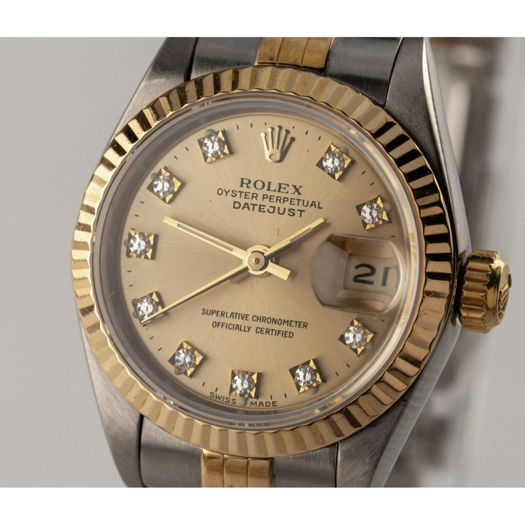 Rolex Women's Two-Tone Datejust w/ Diamond Dial Jubilee Band 69173