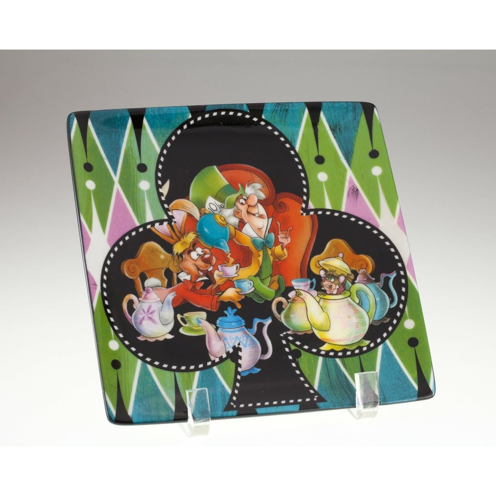 Disney Parks Alice in Wonderland Set of 4 Ceramic Plates in Original Box Nice!