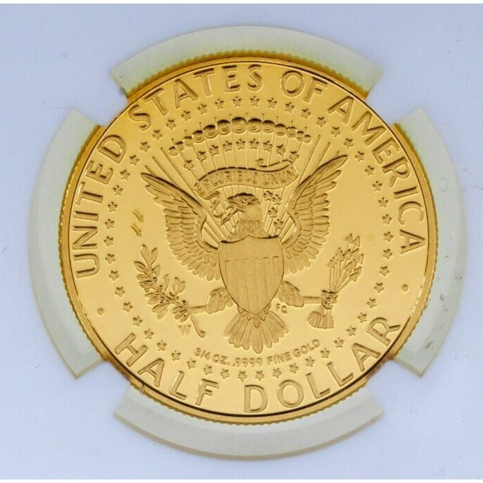 2014-W 50th Anniversary Kennedy 3/4 Oz. Gold High Relief NGC PF69 Ultra Cameo ER