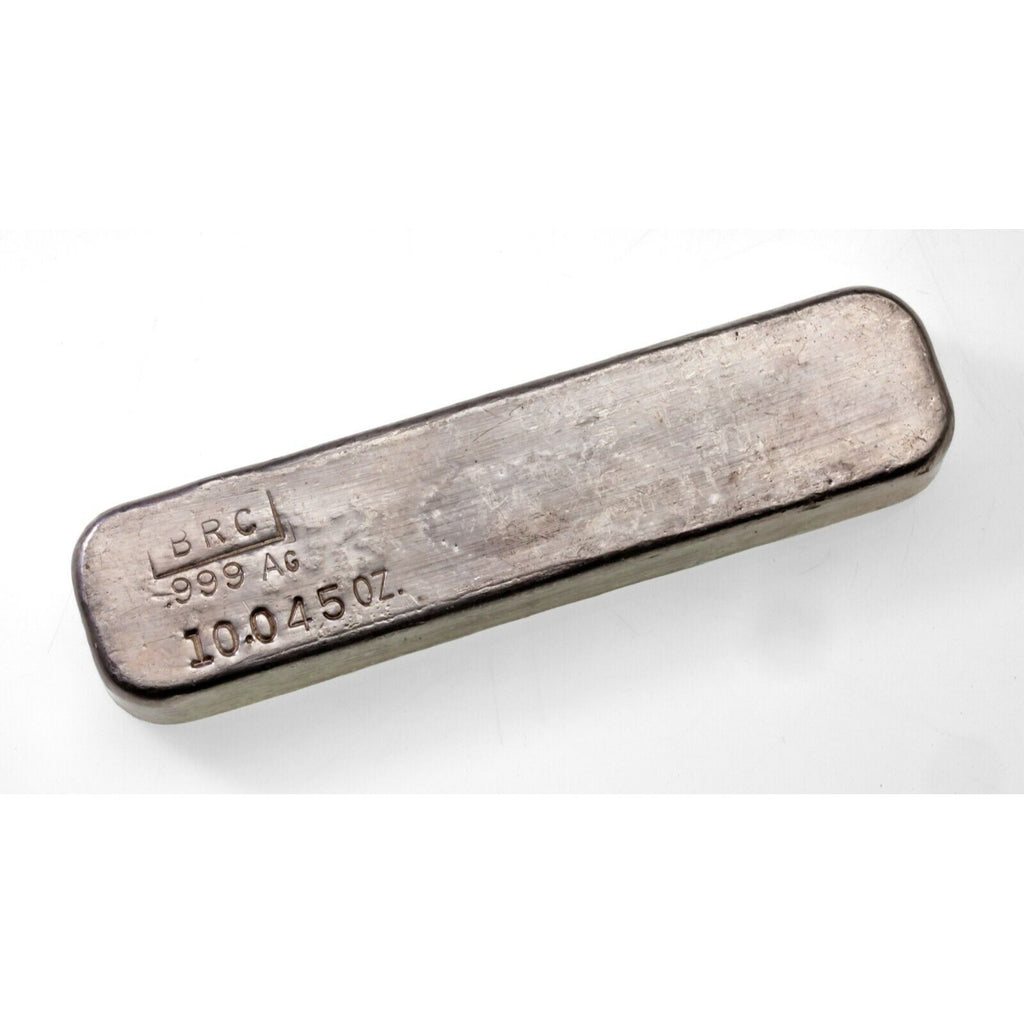 BRC 10 Oz 999 Fine Silver Bar Old Loaf Style 10.045 oz