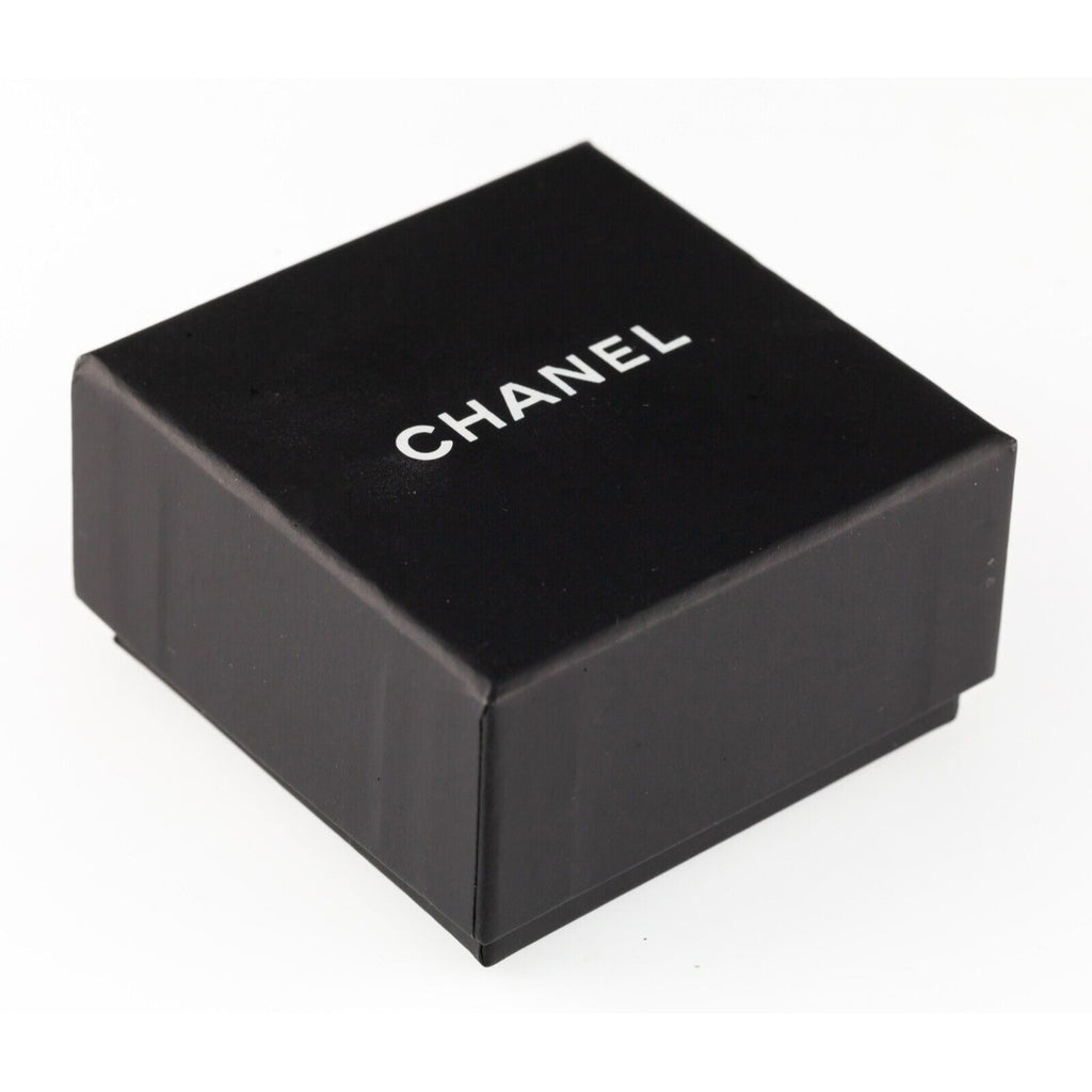 Chanel Costume Stud "CC" Crystal Earrings w/ Original Box