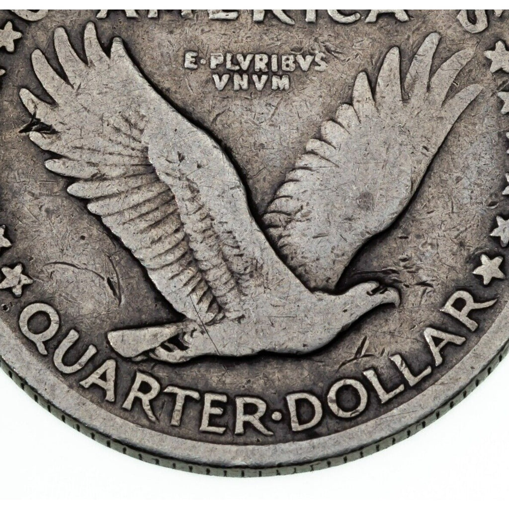 1917 Type 1 25C Standing Liberty Quarter in Very Good+ VG+ Condition