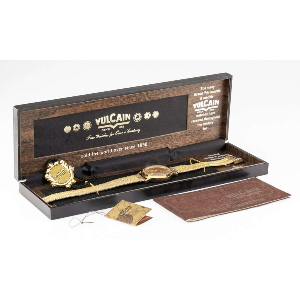 Vulcain Men's Gold-Plated Centenary Automatic Watch Original Box and Paperwork