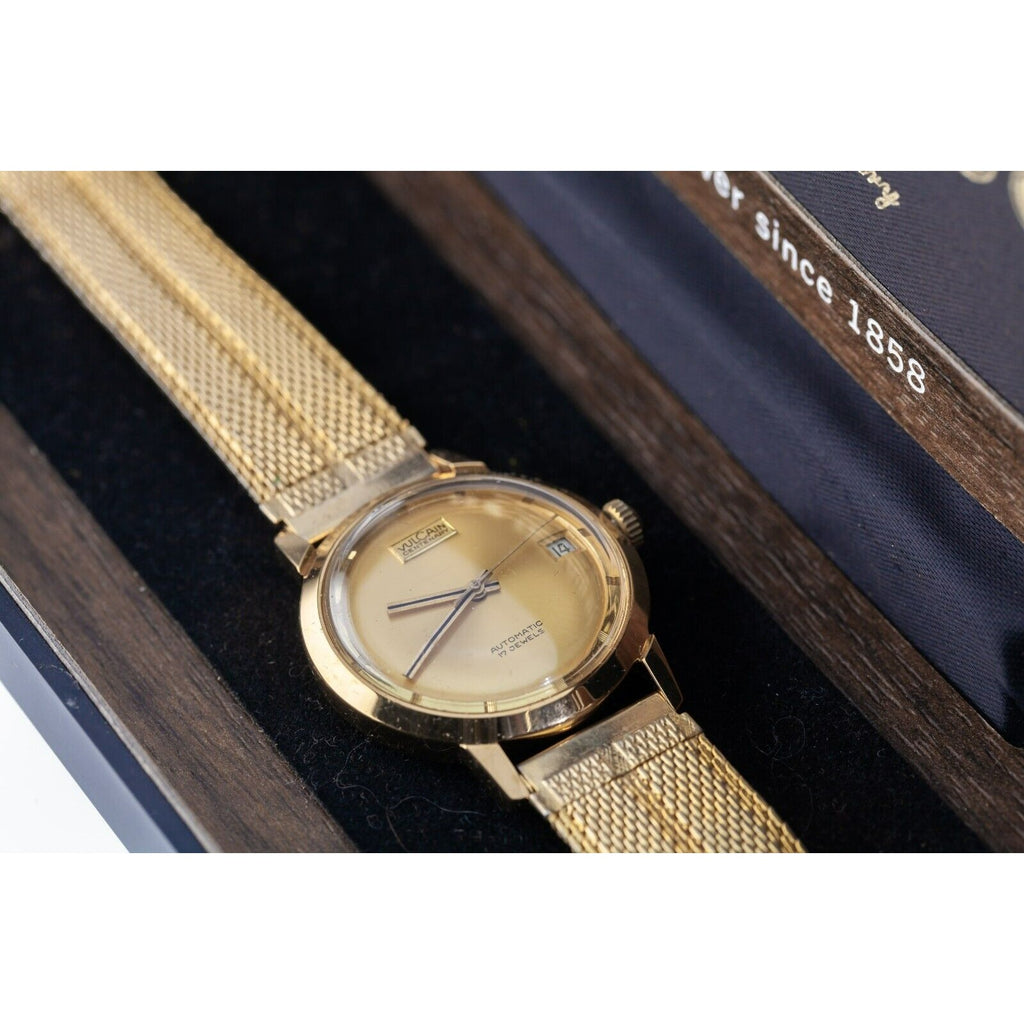 Vulcain Men's Gold-Plated Centenary Automatic Watch Original Box and Paperwork