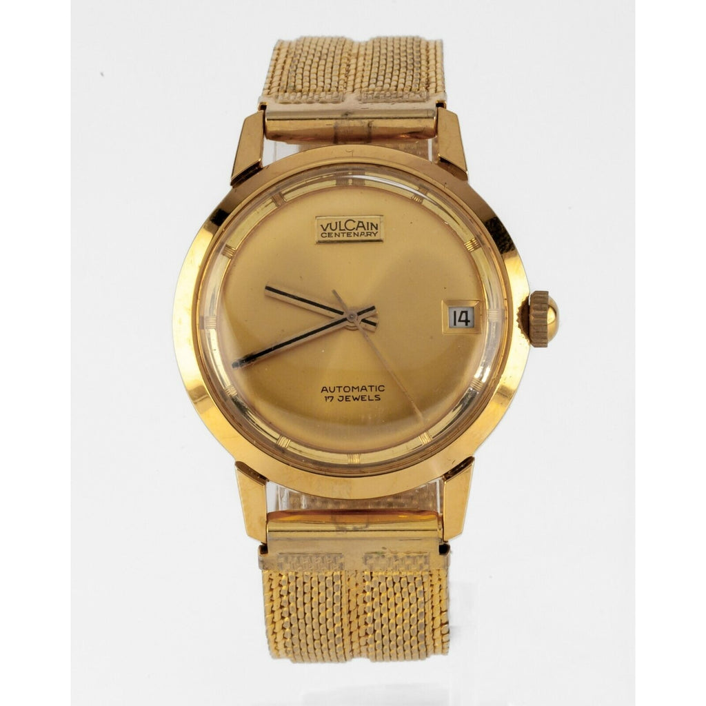 Vulcain Men's Gold-Plated Centenary Automatic Watch Original Box and Paperwork