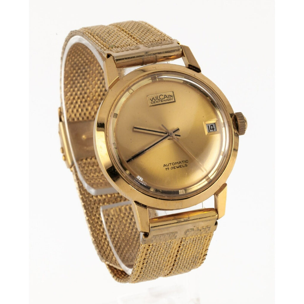 Vulcain Men's Gold-Plated Centenary Automatic Watch Original Box and Paperwork
