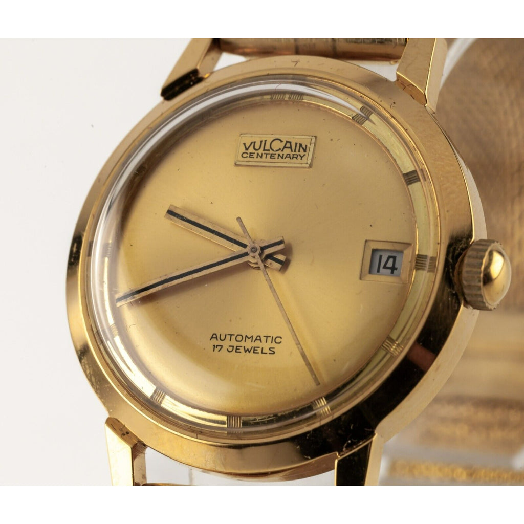 Vulcain Men's Gold-Plated Centenary Automatic Watch Original Box and Paperwork