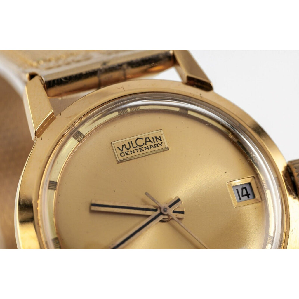 Vulcain Men's Gold-Plated Centenary Automatic Watch Original Box and Paperwork