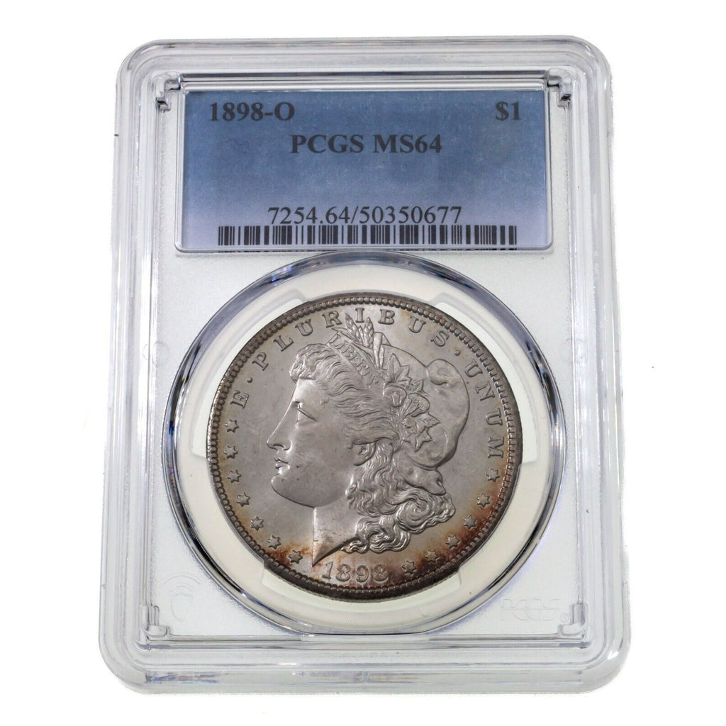 1898-O $1 Silver Morgan Dollar Graded by PCGS as MS-64