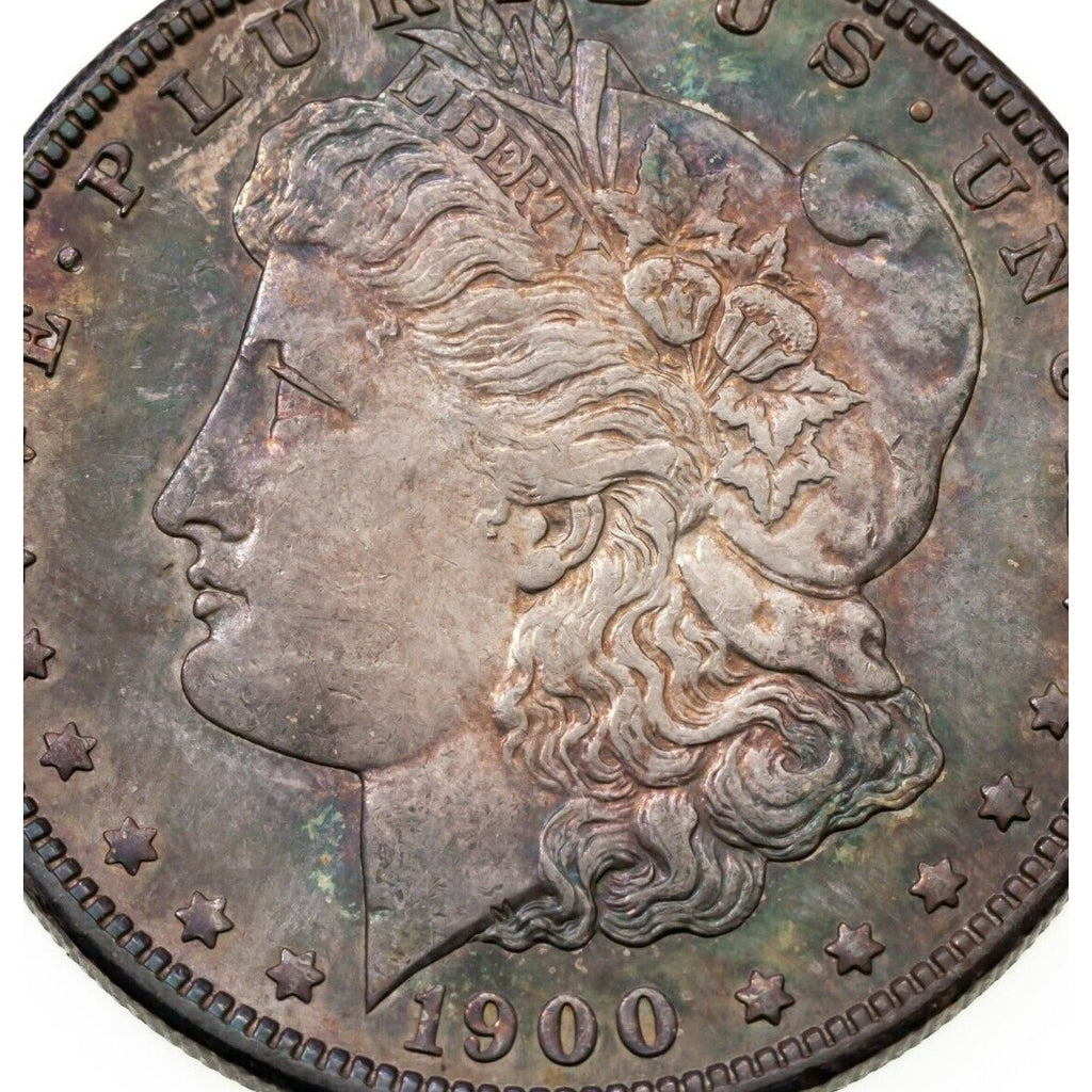 1900 $1 Silver Morgan Dollar in BU Condition, Excellent Eye Appeal, Nice Toning!