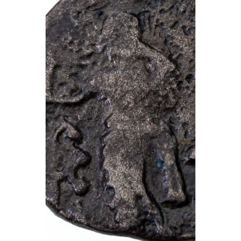 Indo-Scythian Empire, Azes II 35 BC- 5 AD Billon Drachm Coin 2.1g/ 14.4mm