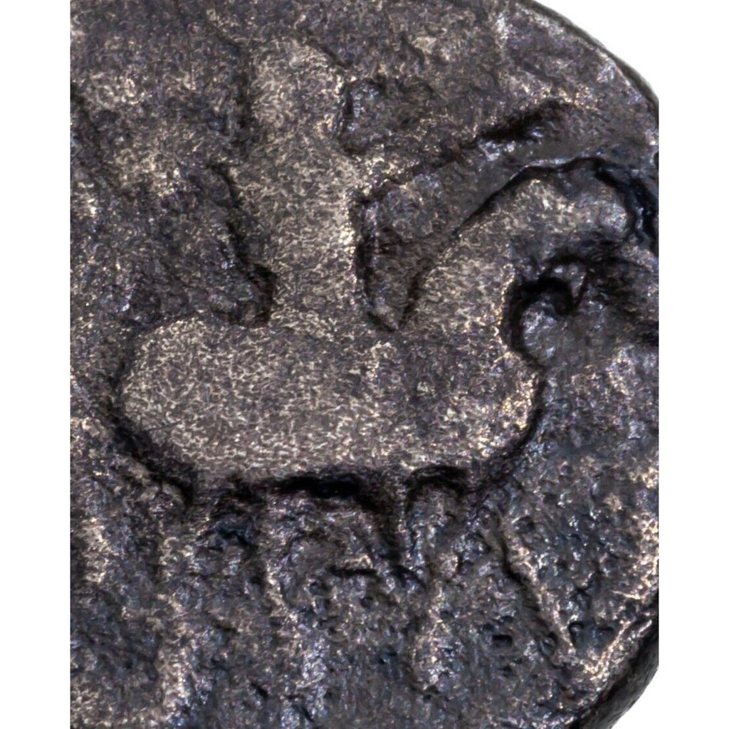 Indo-Scythian Empire, Azes II 35 BC- 5 AD Billon Drachm Coin 2.1g/ 14.4mm
