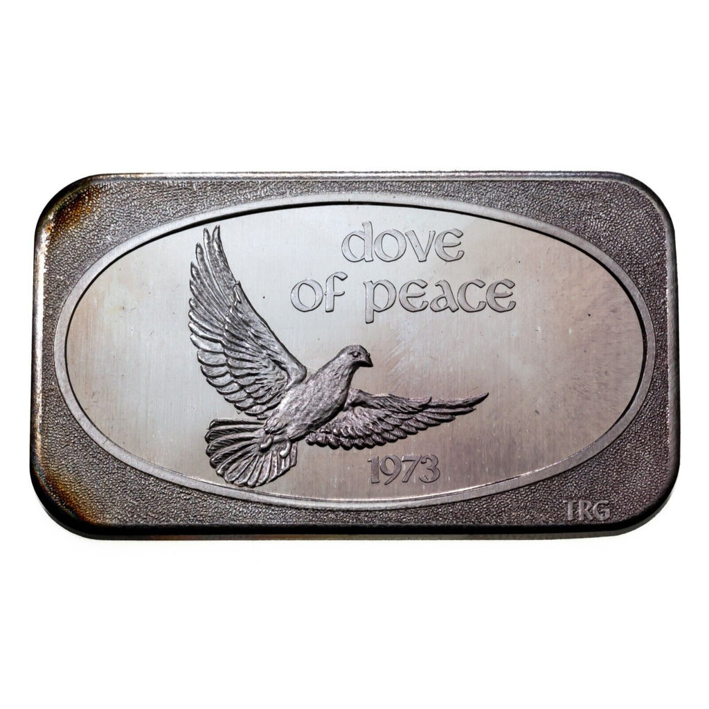 1973 Dove of Peace - USSC Mint 1 oz. Silver Art Bar